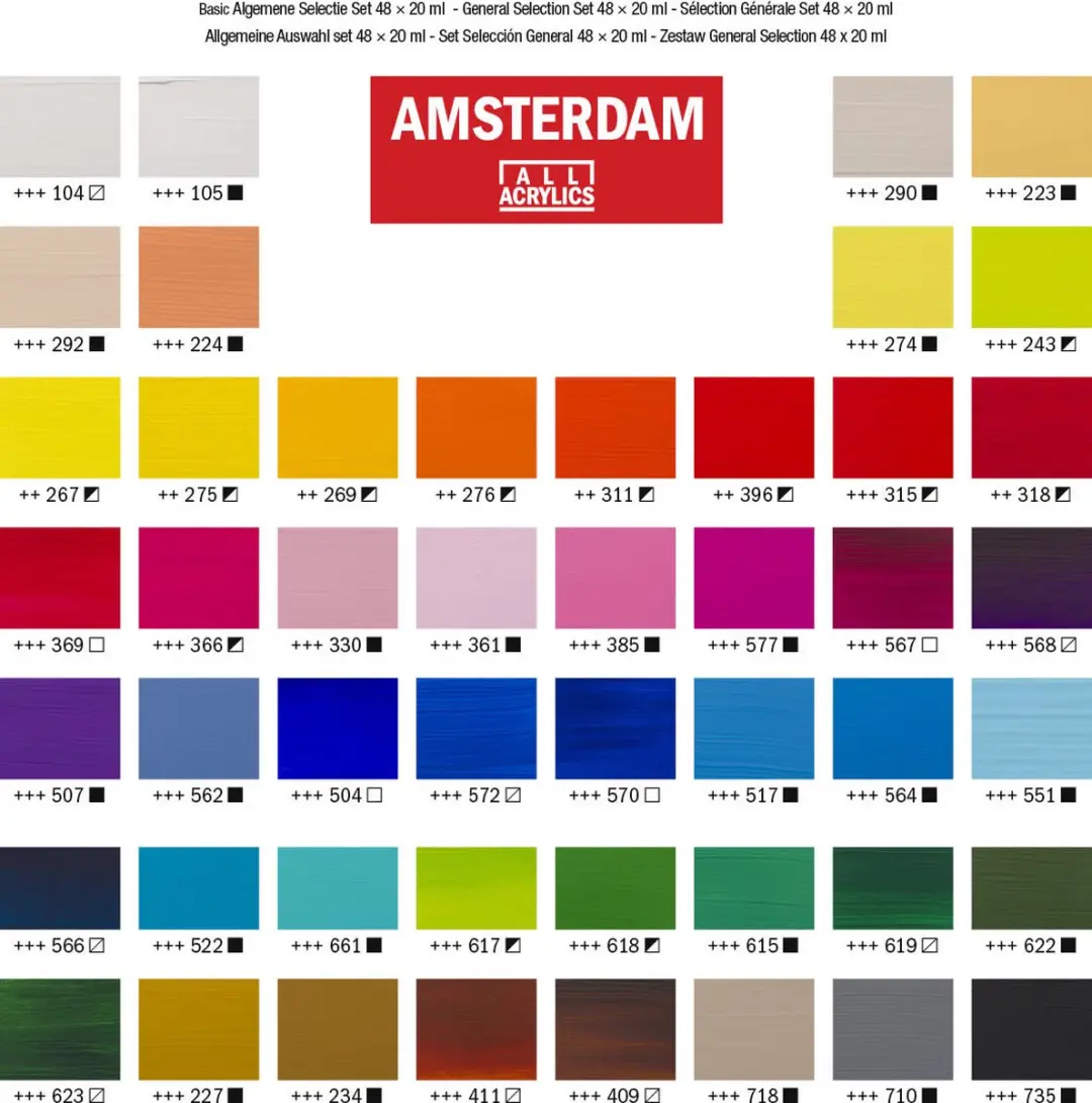Amsterdam Standard Series Acrylverf - 48 Kleuren 20ml