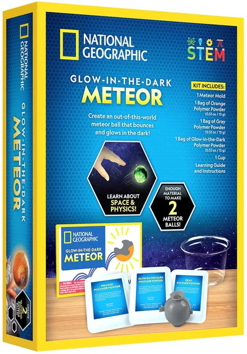 National Geographic Glow In The Dark Meteor Science Kit - 2 Stuks