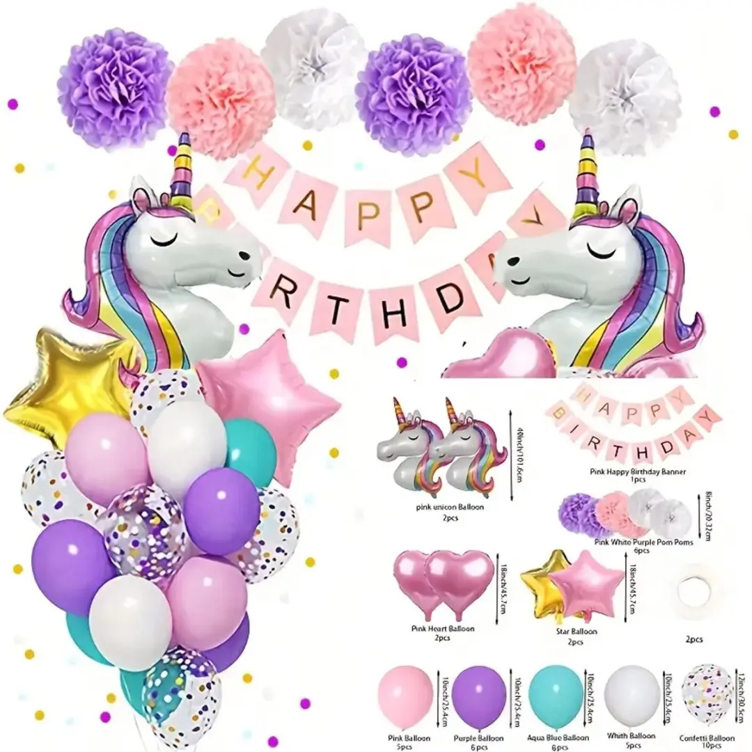 Unicorn Eenhoorn Feestpakket XL