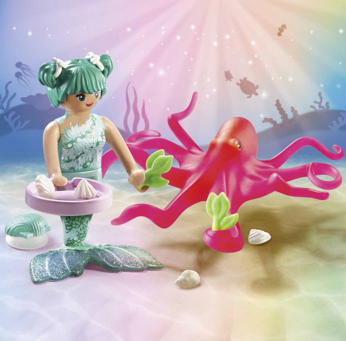 PLAYMOBIL Princess Magic Zeemeermin met van kleur veranderende octopus - 71503