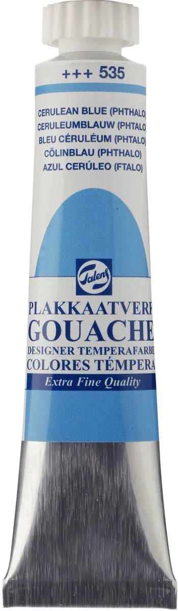 Talens Plakkaatverf Gouache Extra Fine 535 Ceruleumblauw 20ml