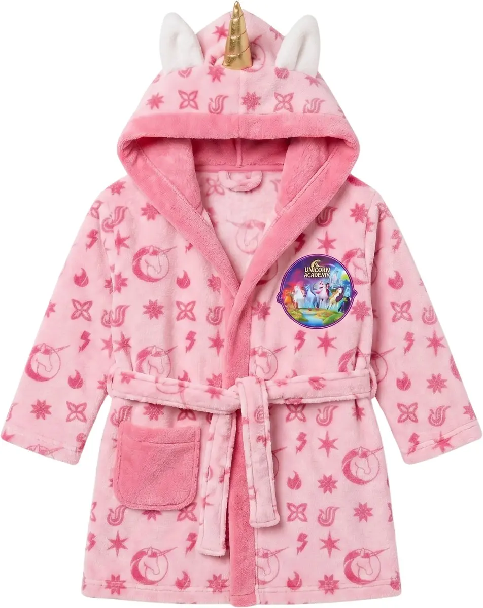 Unicorn Academy Badjas 122/128 - Paars