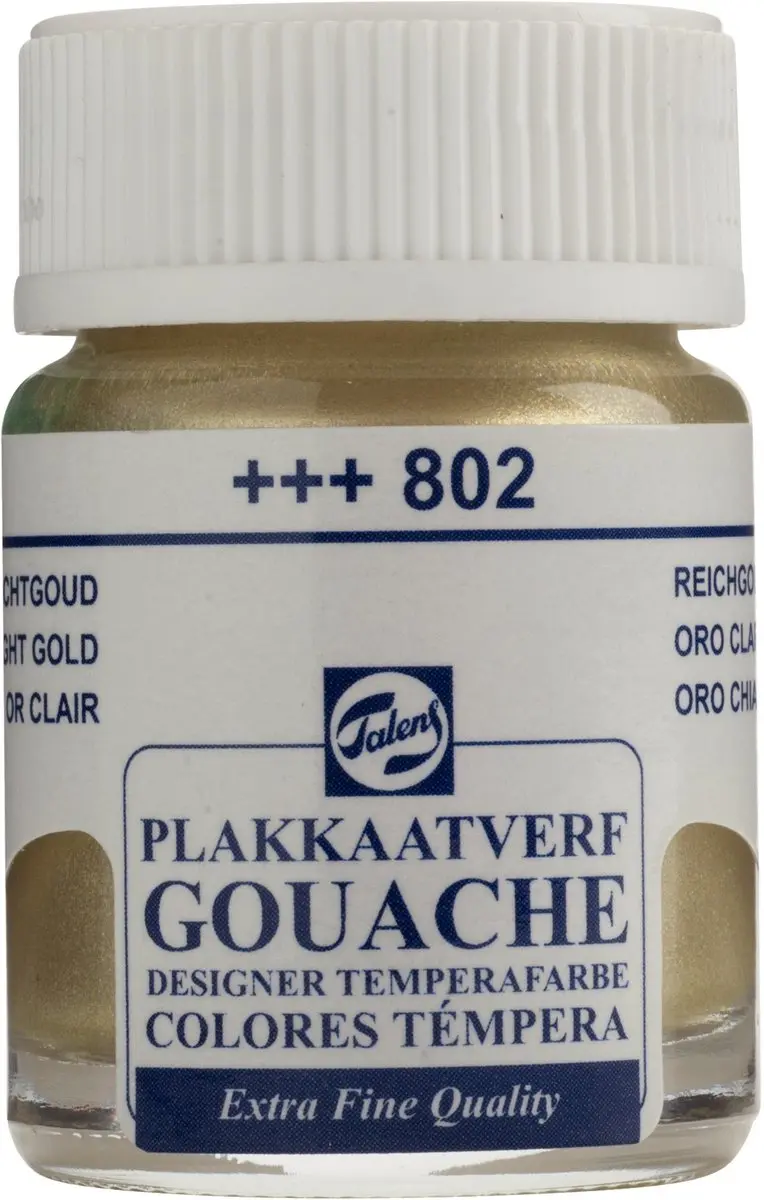 Talens Plakkaatverf Extra Fijn Licht Goud 802