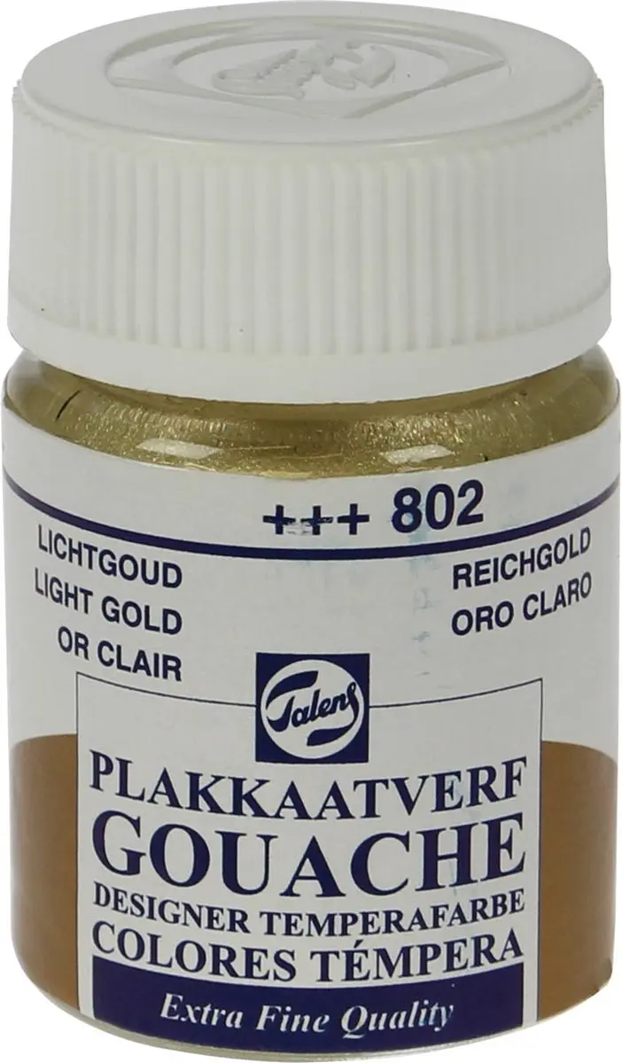 Talens Plakkaatverf Extra Fijn Licht Goud 802 - 16ml Mat