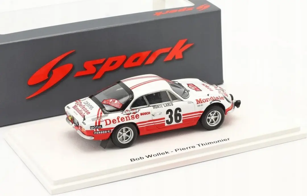 Alpine A110 #36 Monte Carlo Rally 1973 - Spark 1:43 - Multicolor