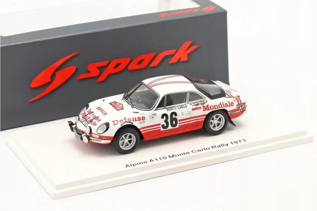 Alpine A110 #36 Monte Carlo Rally 1973 - Spark 1:43 - Multicolor