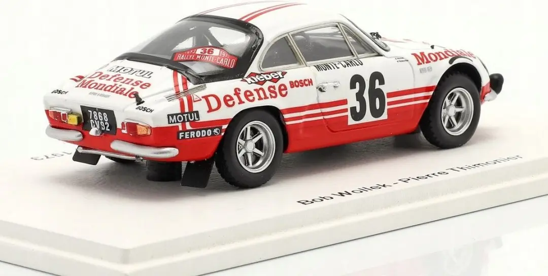 Alpine A110 #36 Monte Carlo Rally 1973 - Spark 1:43 - Multicolor