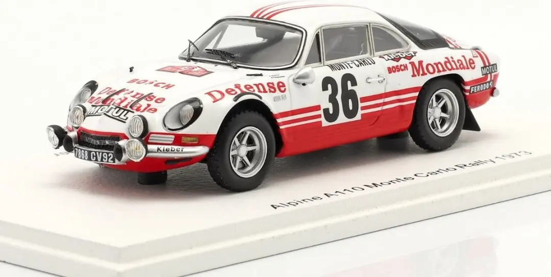 Alpine A110 #36 Monte Carlo Rally 1973 - Spark 1:43 - Multicolor - afbeelding 6 van 6