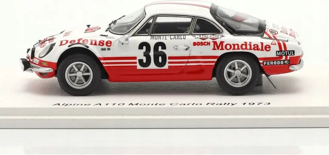 Alpine A110 #36 Monte Carlo Rally 1973 - Spark 1:43 - Multicolor