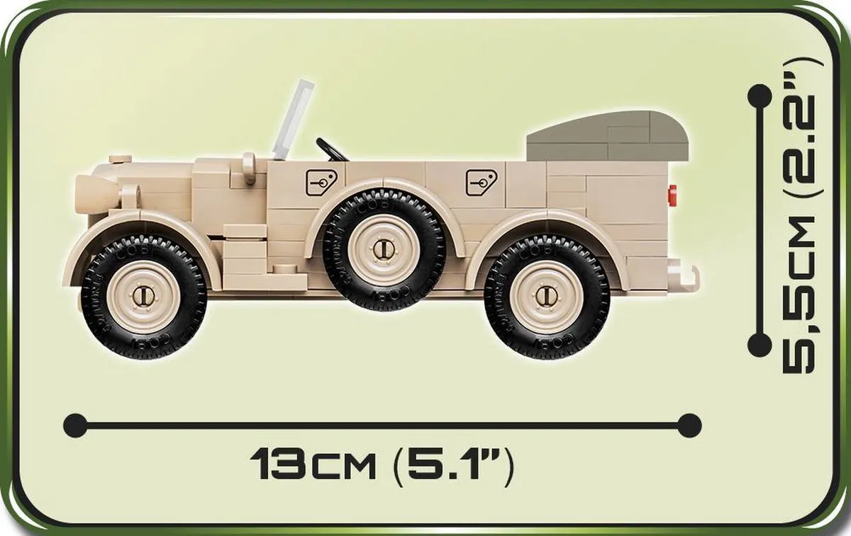 Cobi WWII Horch 901 Modelbouwset 185 Stuks - Meerkleurig