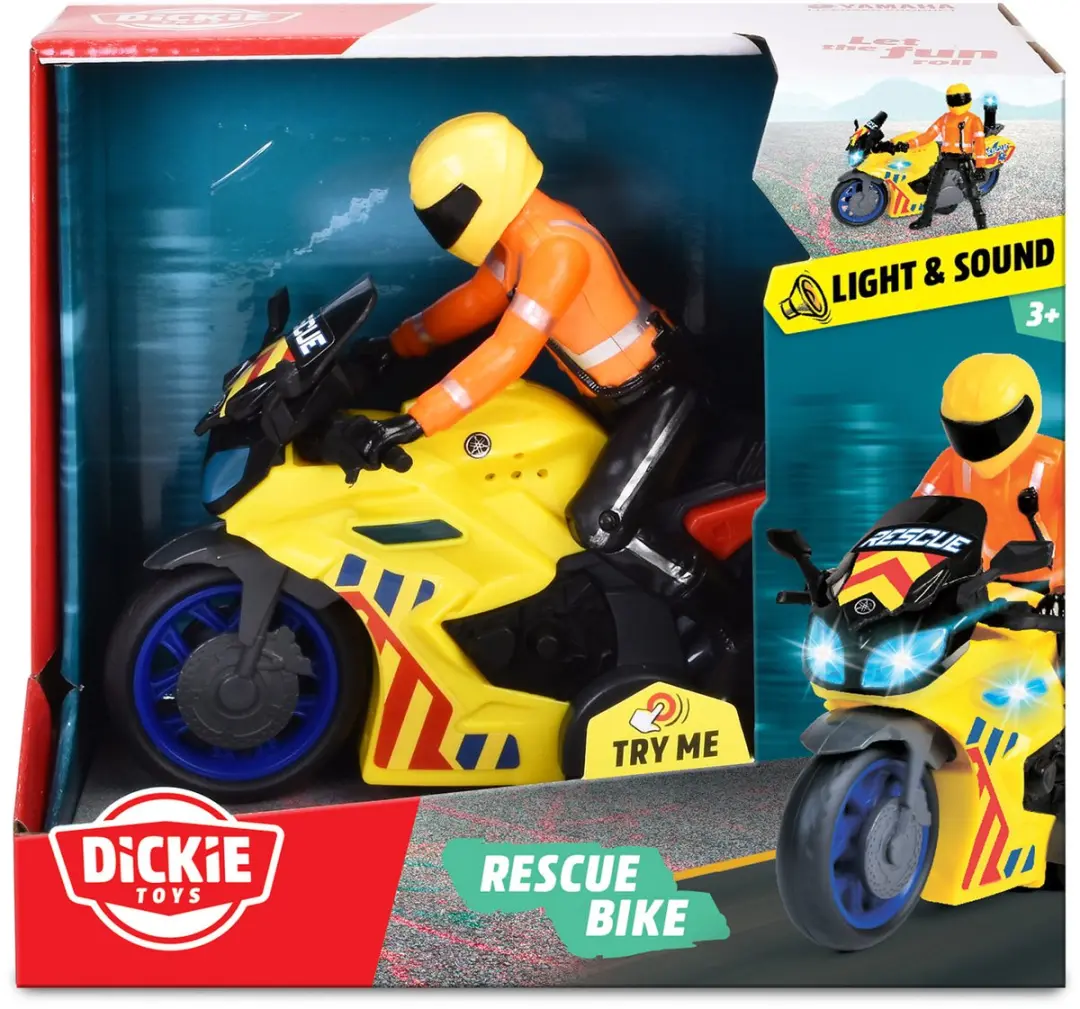 Dickie Frictie Reddingsmotor 203712030 - Licht en geluid - Geel - afbeelding 6 van 6