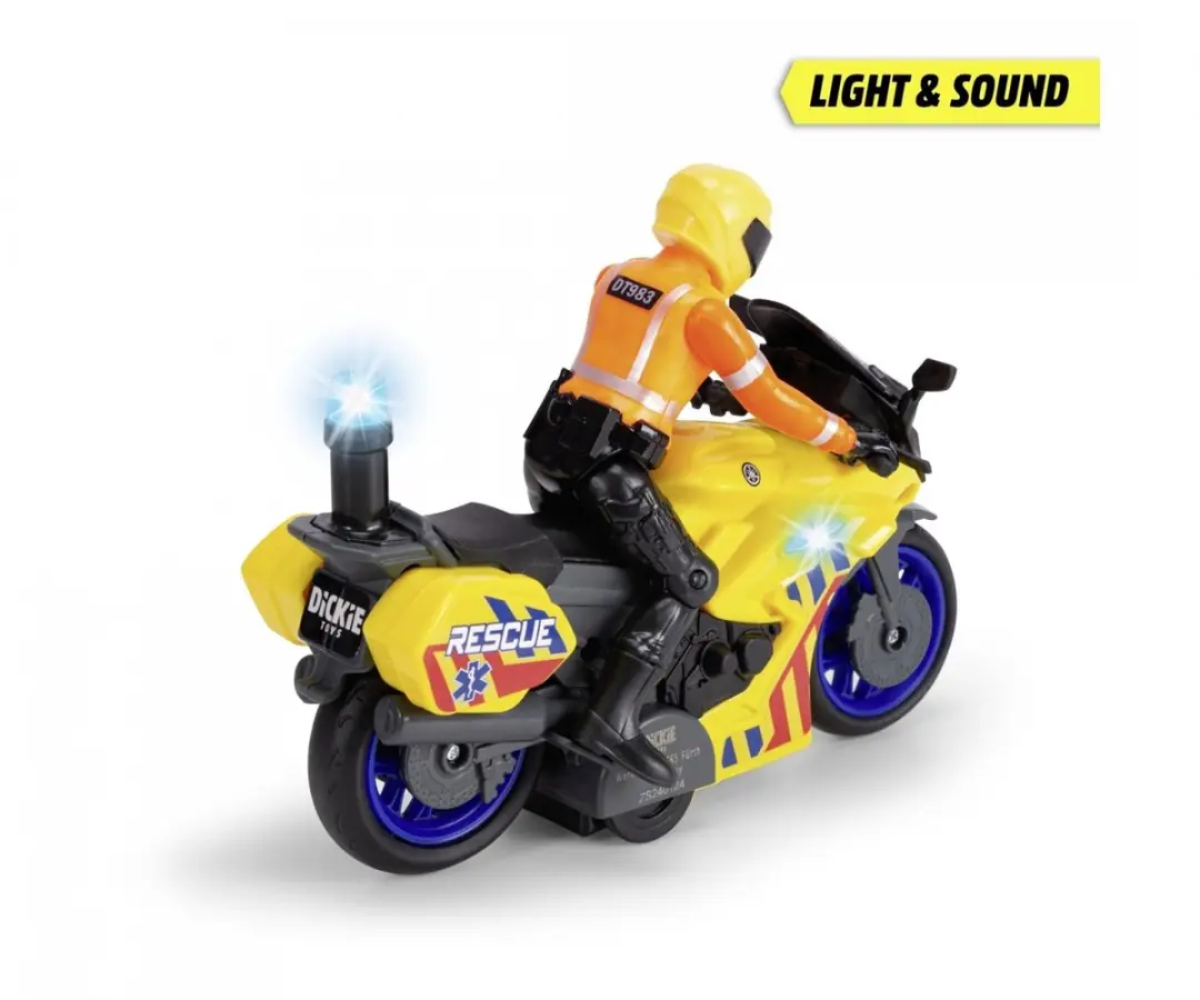 Dickie Frictie Reddingsmotor 203712030 - Licht en geluid - Geel