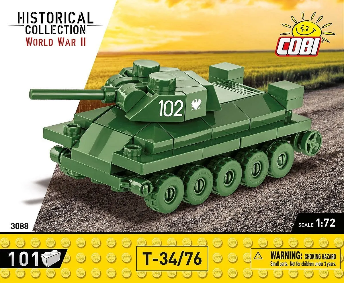 Cobi T-34/76 Tank - 101 Onderdelen - Meerkleurig