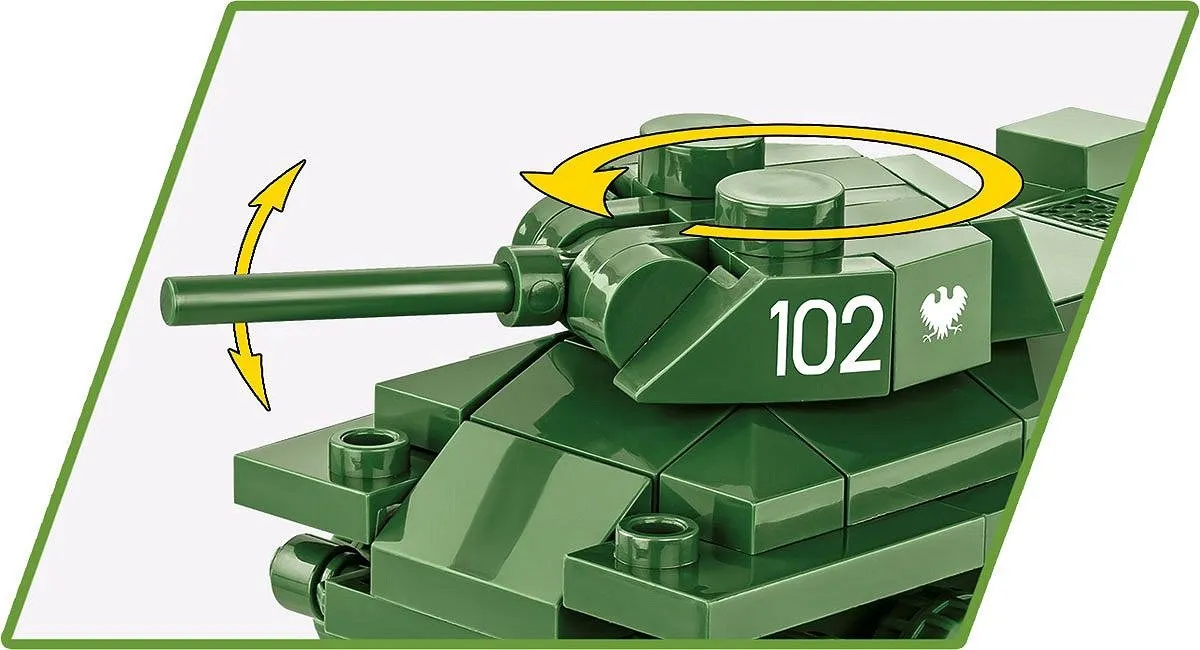 Cobi T-34/76 Tank - 101 Onderdelen - Meerkleurig