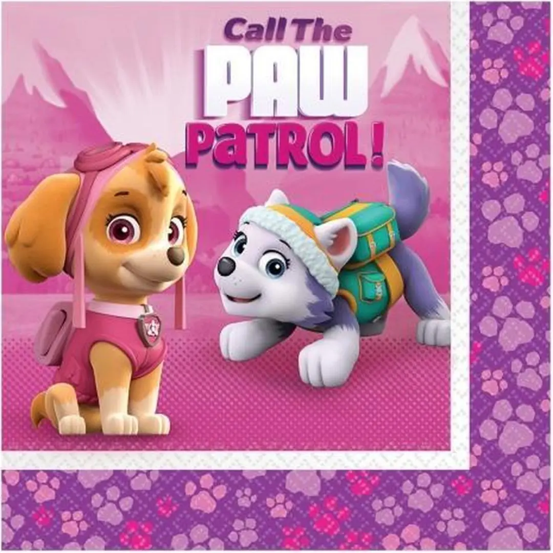 PAW Patrol Roze Servetten 33x33cm