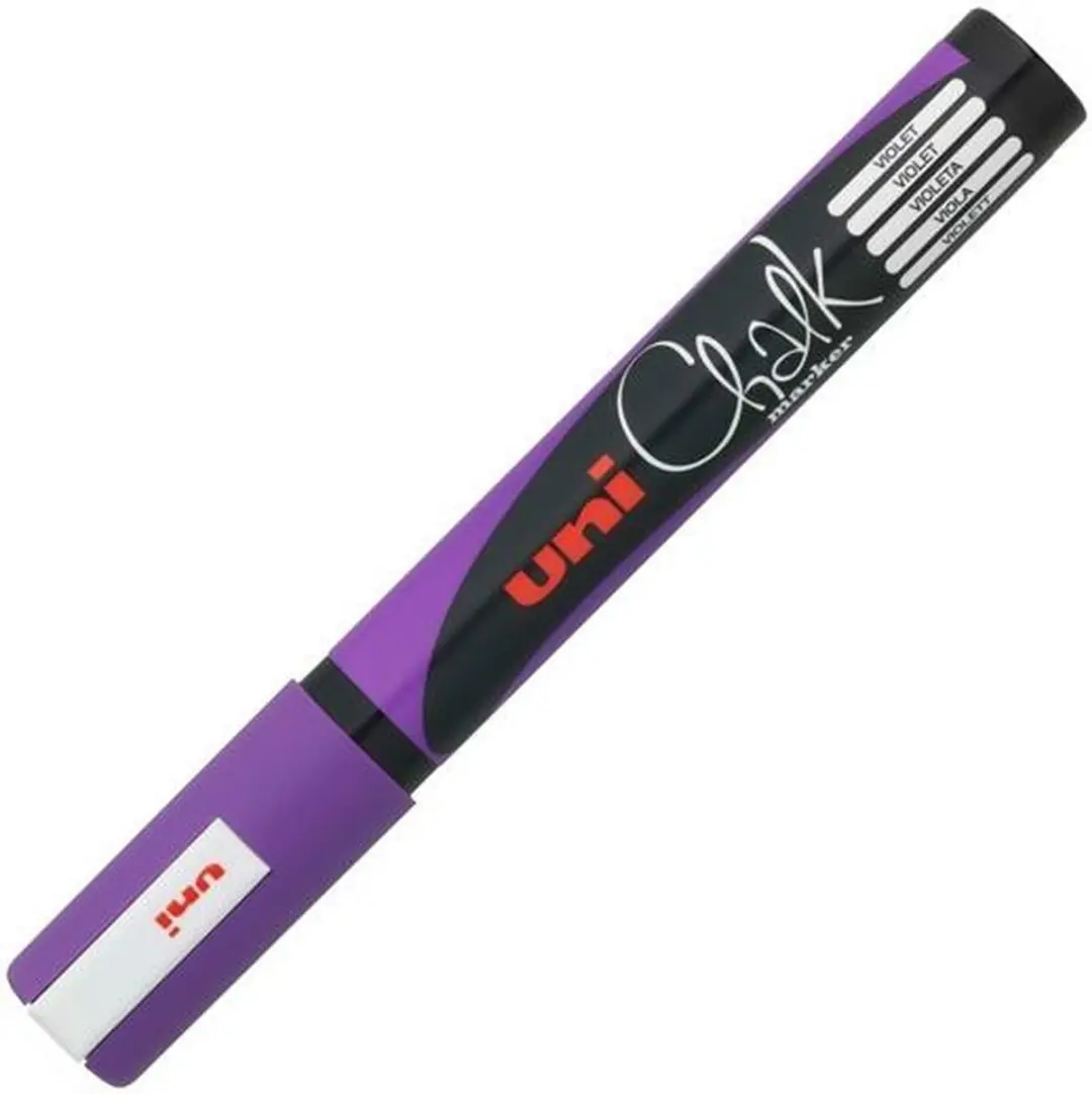 uni-ball Chalk Rond - Paars - 6 Stuks