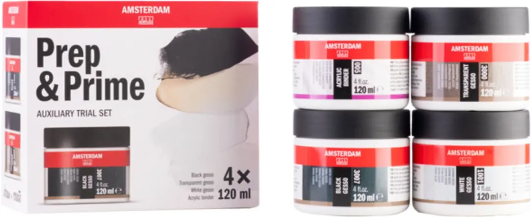 Amsterdam Medium Prep & Prime Set - 4x120ml - Assorti
