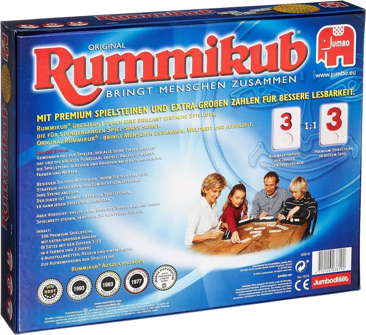 Jumbo Original Rummikub XXL - 1 Stuk