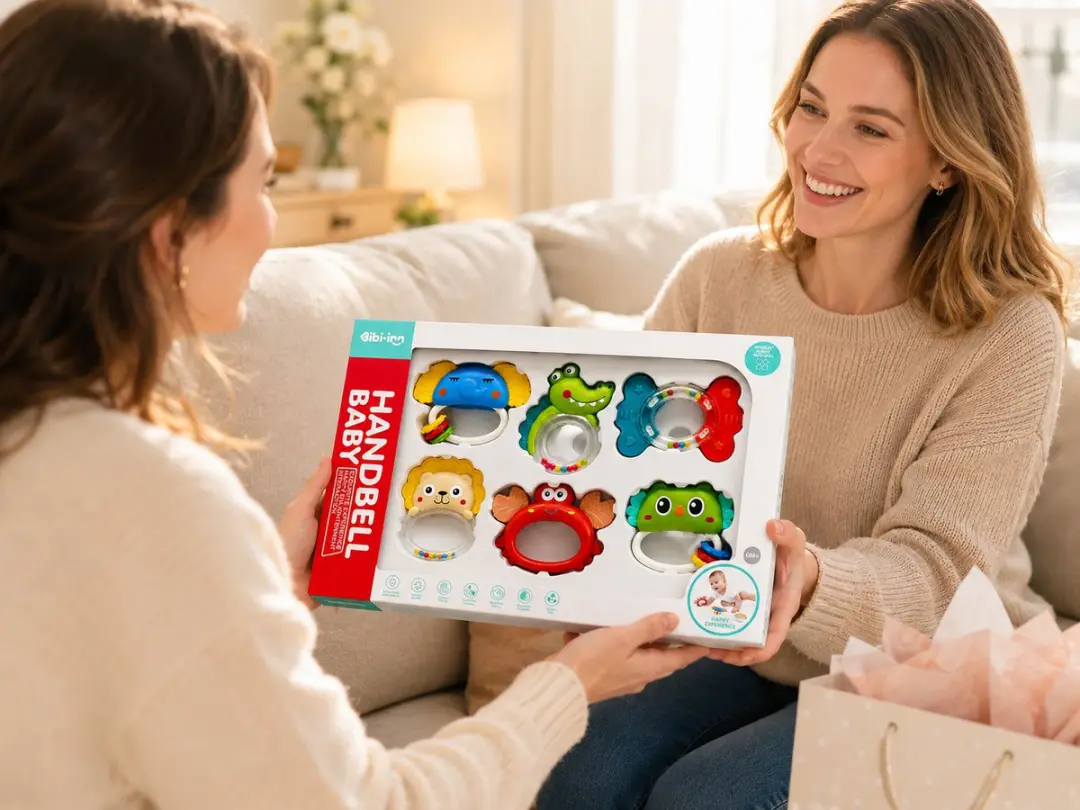 Ledy Toys Baby Handbel Rammelaar Set 6 Stuks - Kleurenmix
