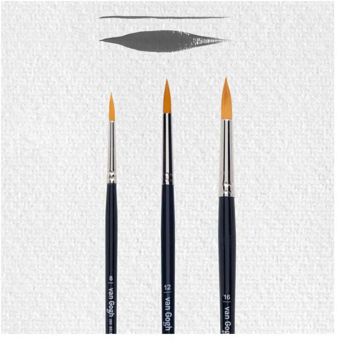 Van Gogh Serie 295 Olie & Acrylverf Penselen - 3 Stuks