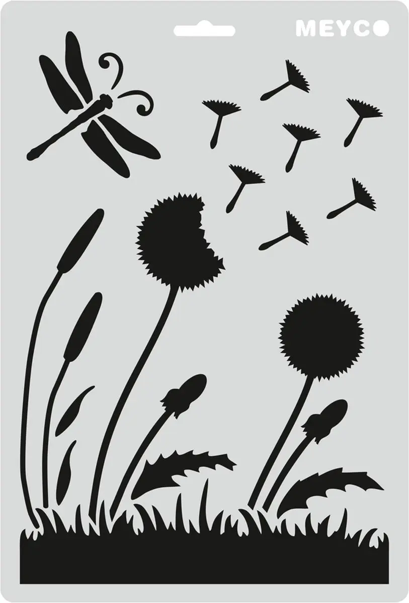 Meyco Sjabloon Paardenbloemen A4