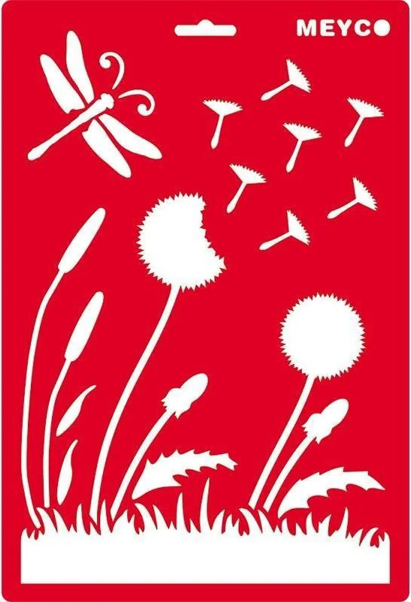 Meyco Sjabloon Paardenbloemen A4