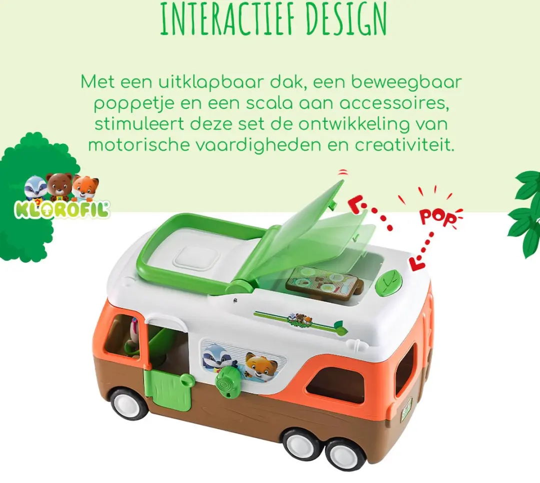 Klorofil Speelset De Camper Poppenhuis - 700213 - Camouflage