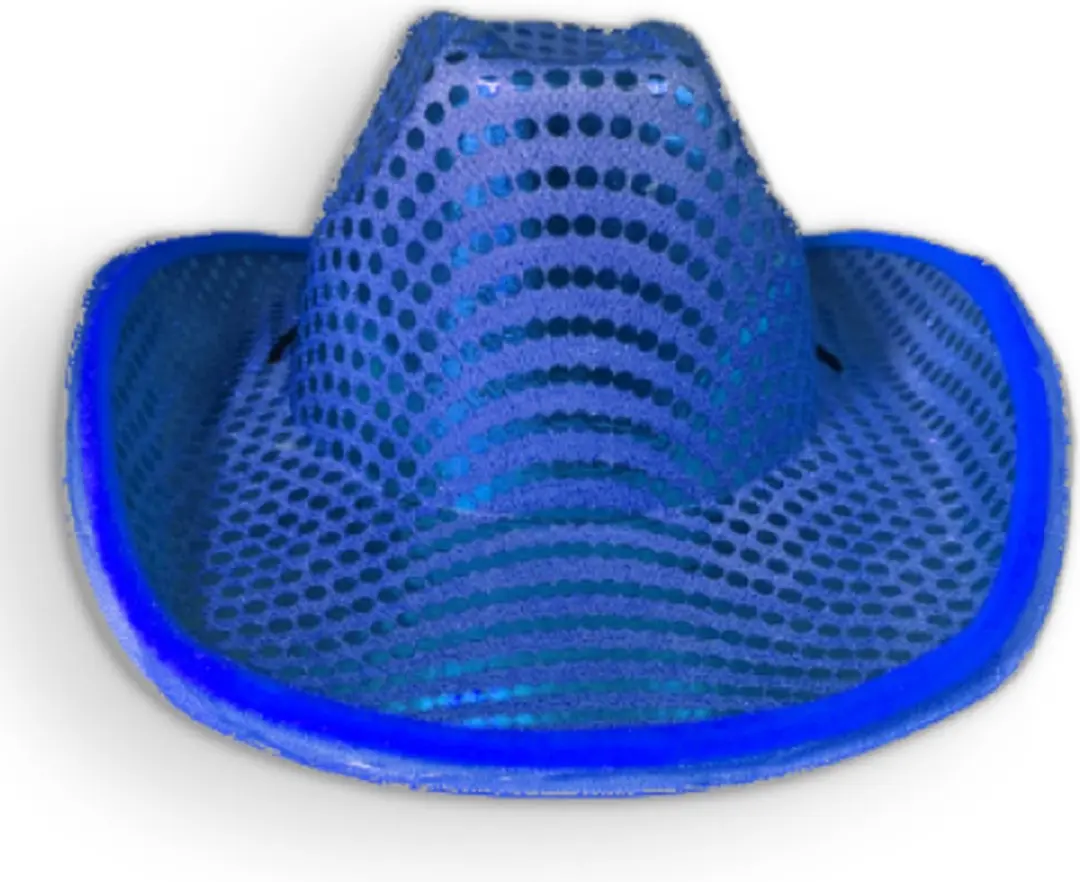 ShowTime Cowboyhoed Blauw met LED