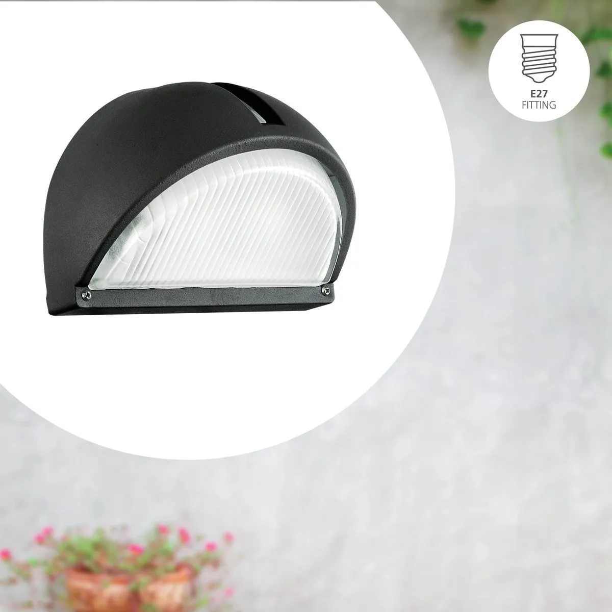 Eglo Onja Wandlamp E27 - 22cm Zwart