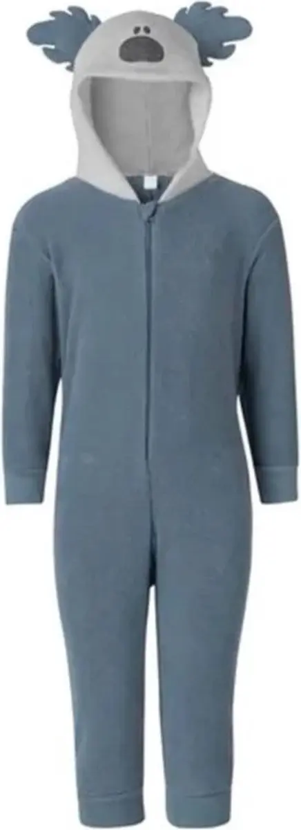 Woezel & Pip Onesie Pyjama 92/98 - Blauw/Grijs/Woezel