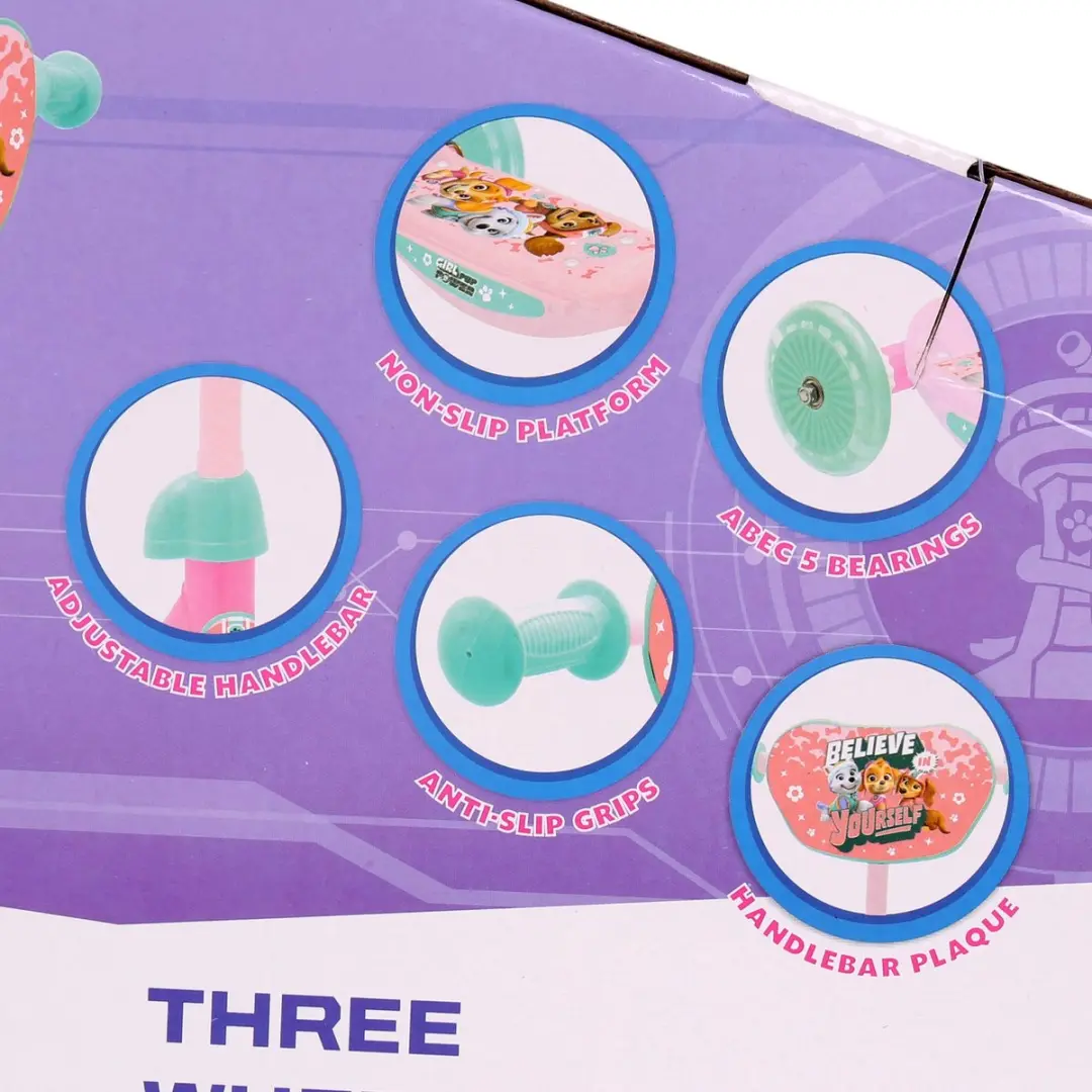 PAW Patrol Driewieler Step - Pastelroze - Tot 20 kg