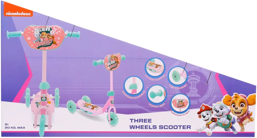 PAW Patrol Driewieler Step - Pastelroze - Tot 20 kg