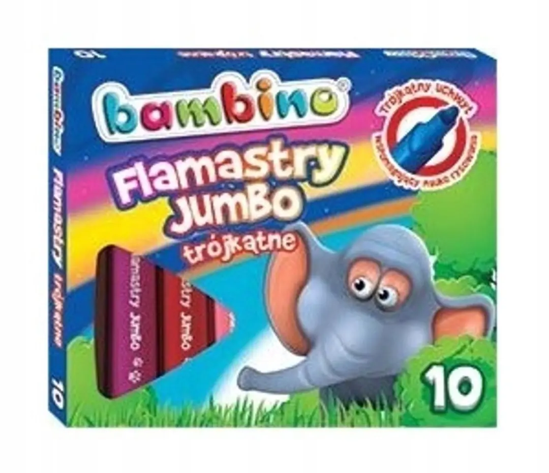 Bambino Jumbo Driehoekige Stiften - 10 Kleuren - Veelkleurig
