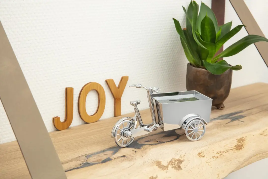 Zilverstad Spaarpot Bakfiets - Zilver