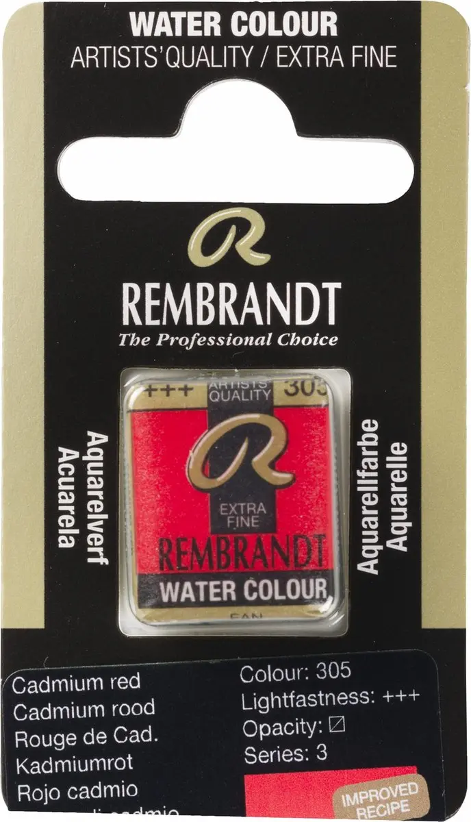 Rembrandt Waterverf Napje Cadmium Red 10g
