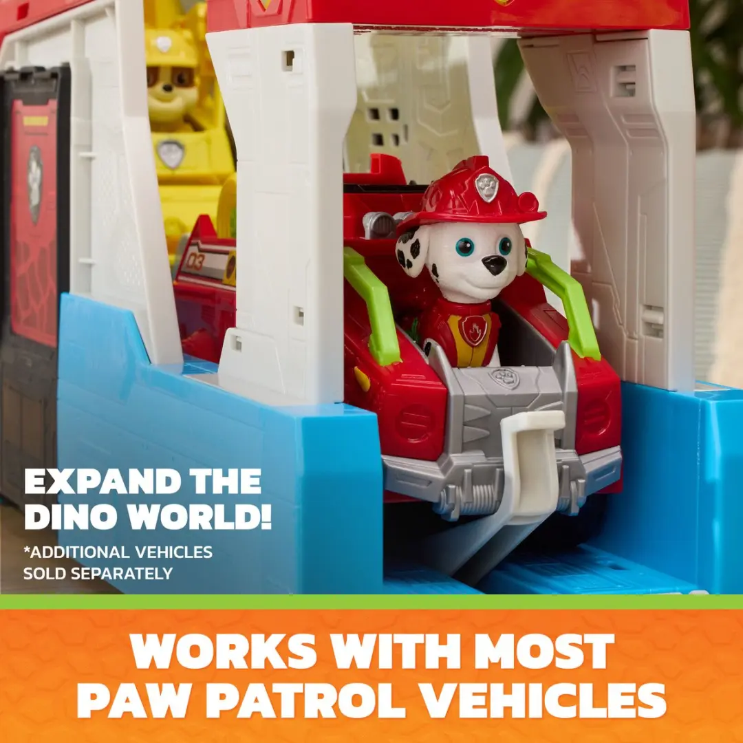 PAW Patrol Dino Mobile Hoofdkwartier 55,8cm - 2-in-1 Transformerend - Meerkleurig