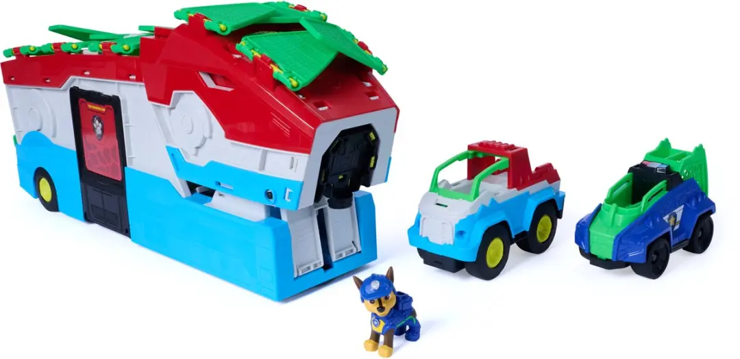 PAW Patrol Dino Mobile Hoofdkwartier 55,8cm - 2-in-1 Transformerend - Meerkleurig