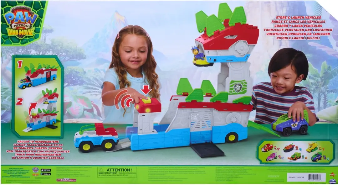 PAW Patrol Dino Mobile Hoofdkwartier 55,8cm - 2-in-1 Transformerend - Meerkleurig - afbeelding 6 van 6