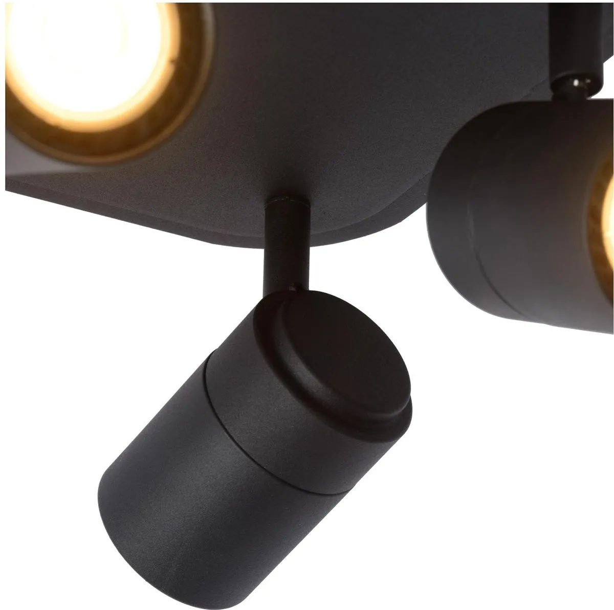 Lucide Lennert Plafondspot LED 4x5W 3000K IP44 - Zwart