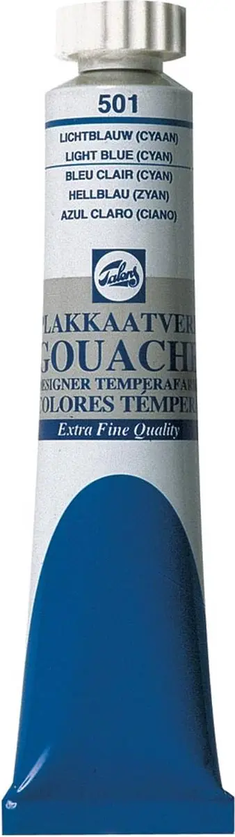 Talens Gouache Extra Fine Plakkaatverf 20ml - Lichtblauw Cyaan