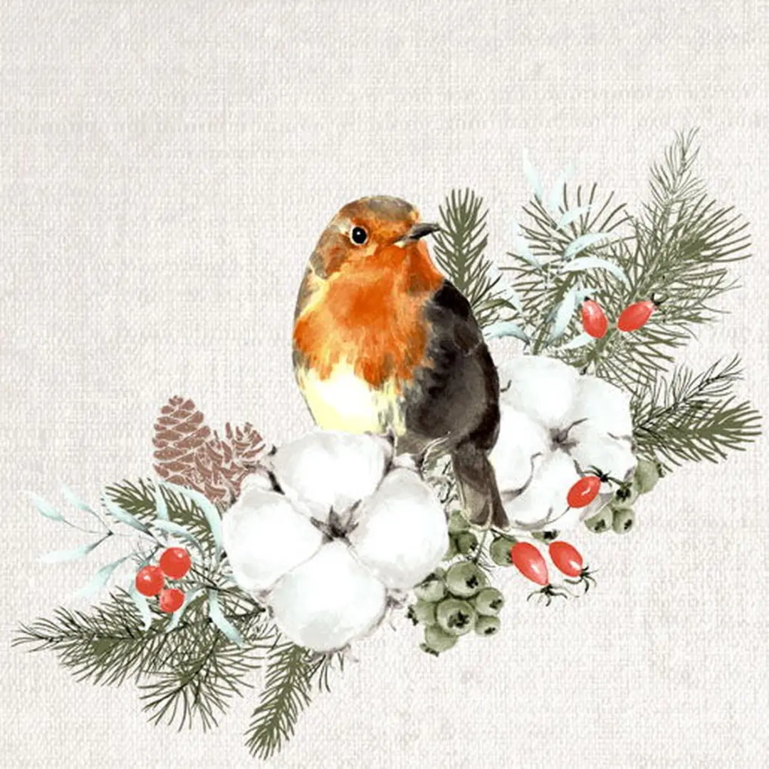 Duni Noel Trees Servetten 33x33cm - Multi