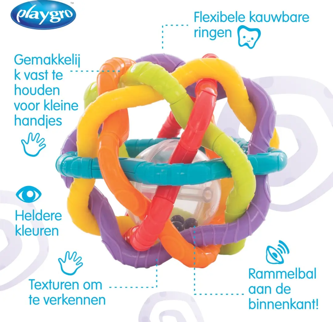 Playgro Bendy Ball - Grijp- en Bijtspeelgoed Multi