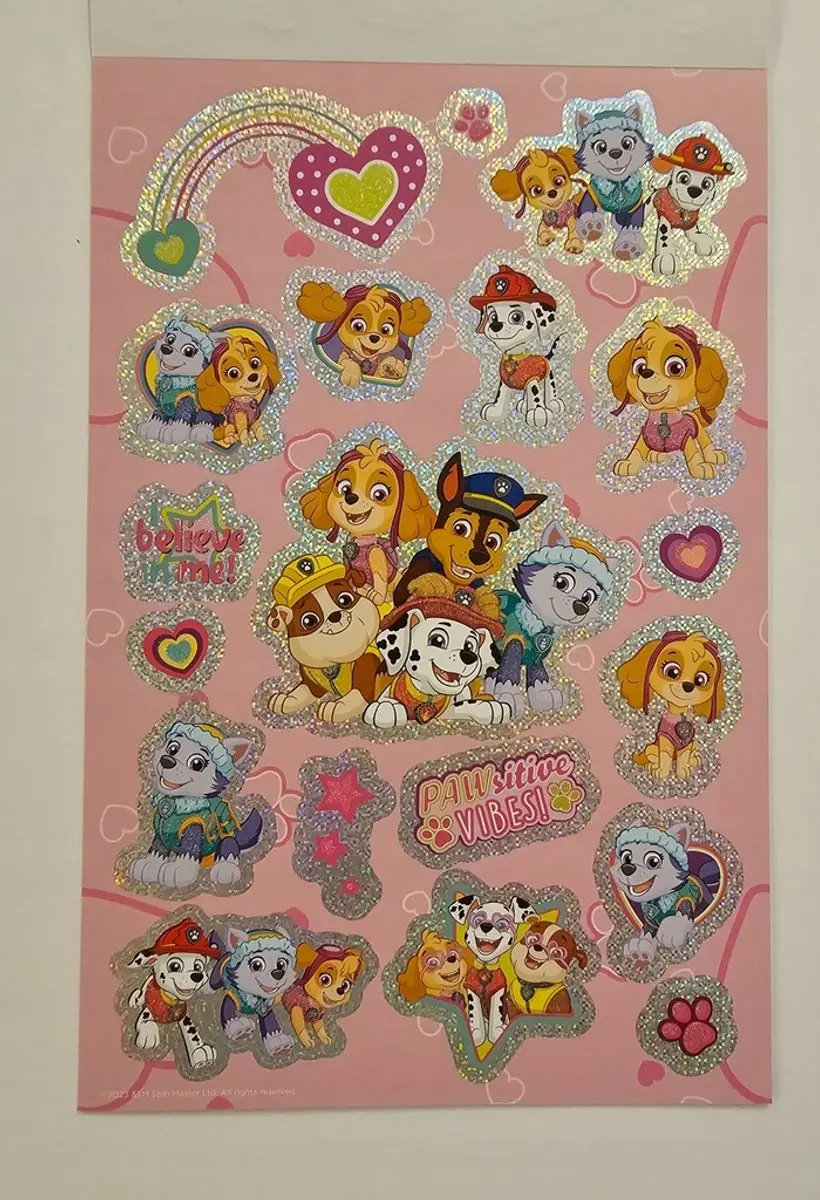 PAW Patrol Stickers Skye Everest Marshall Chase - 6 Vellen - Roze - afbeelding 6 van 6