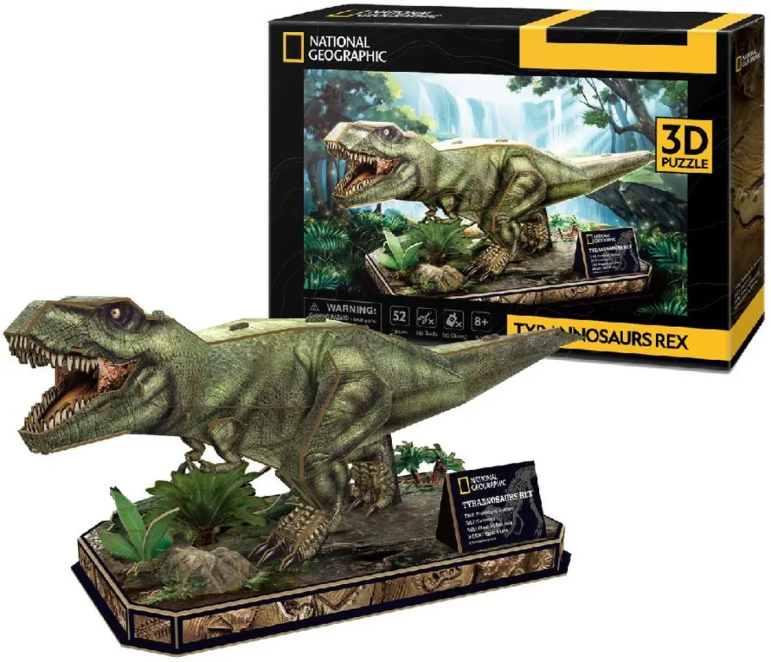 National Geographic 3D Puzzel Tyrannosaurus Rex - 3 Stuks