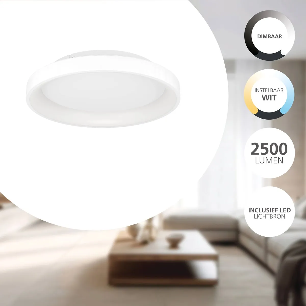 Eglo Loretello Plafondlamp - Ø35cm - Warmwit - Dimbaar