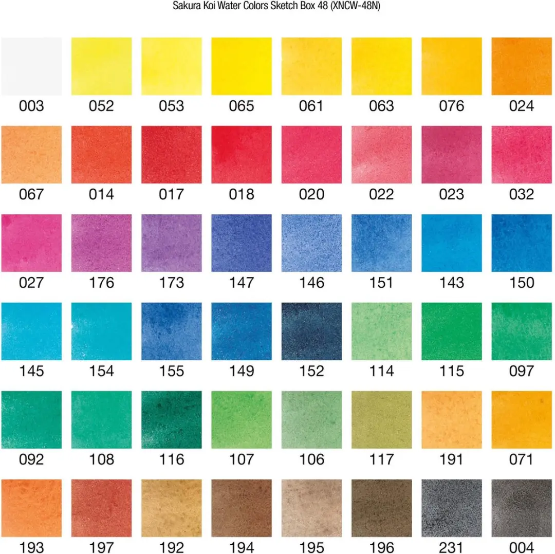 Sakura Koi Water Colors Pocketbox 48 Kleuren - 48ml