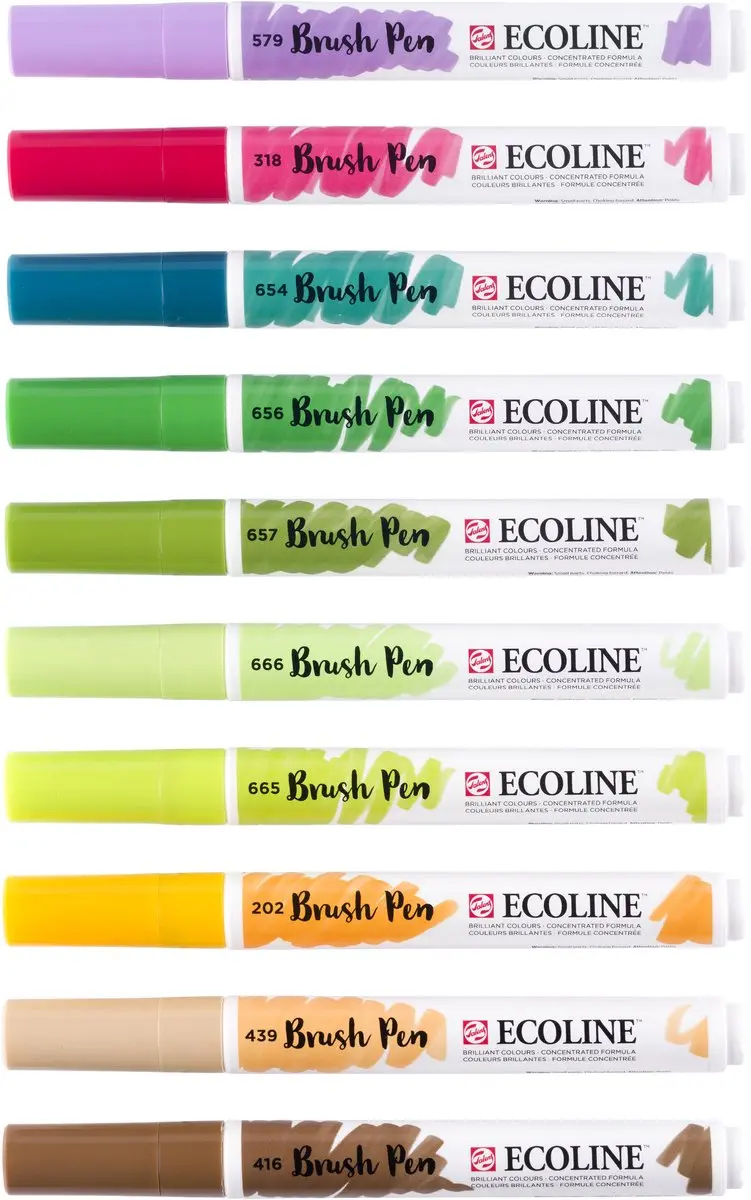 Ecoline Brush Pen Botanisch - 10 Stuks - afbeelding 6 van 6