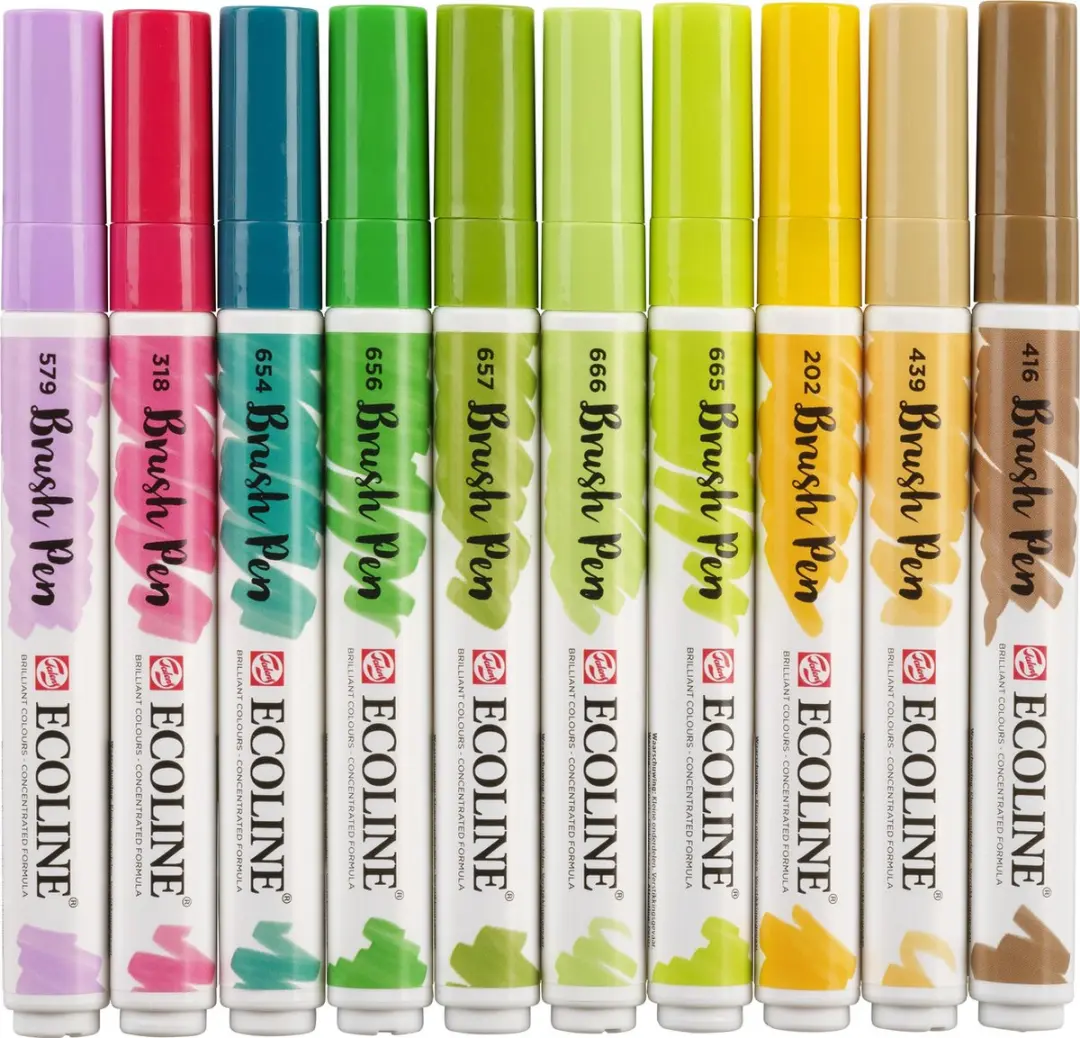 Ecoline Brush Pen Botanisch - 10 Stuks