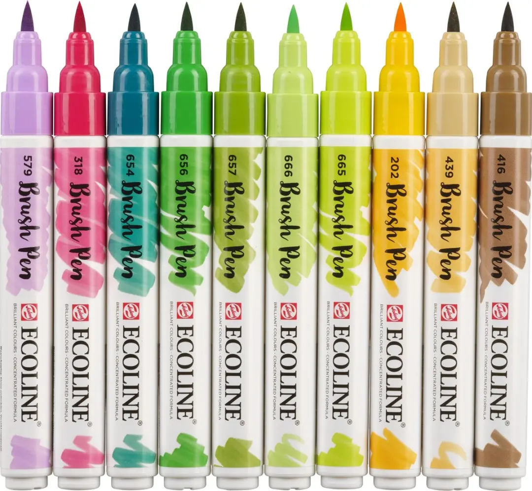 Ecoline Brush Pen Botanisch - 10 Stuks
