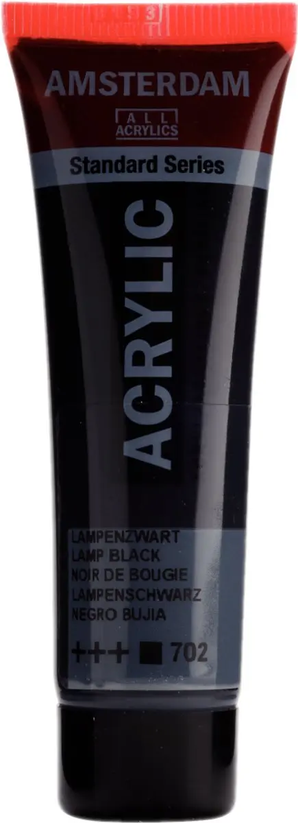 Royal Talens Amsterdam Acryl 702 Lampen Zwart 20ml